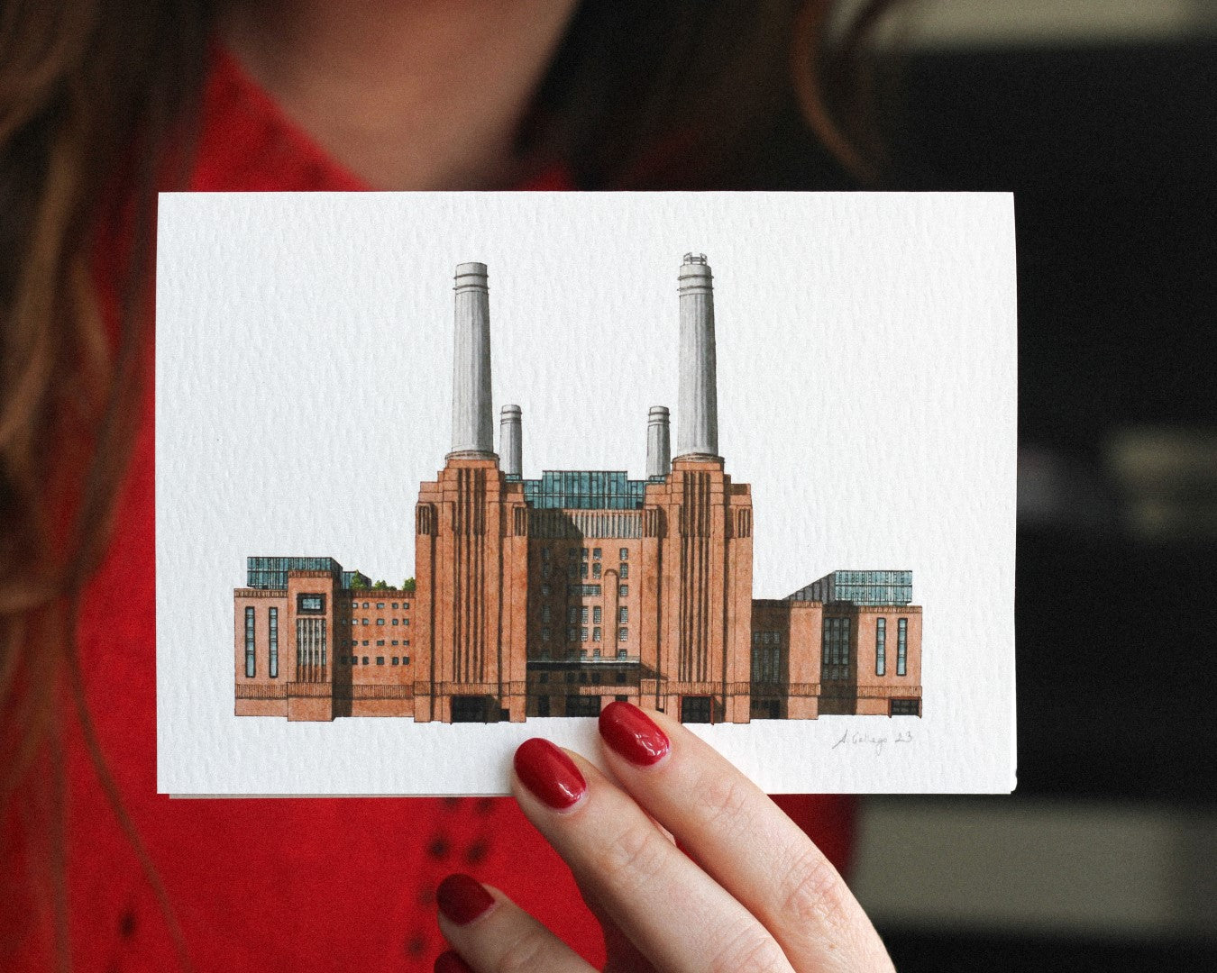 Battersea Power Station - Greeting card with envelope