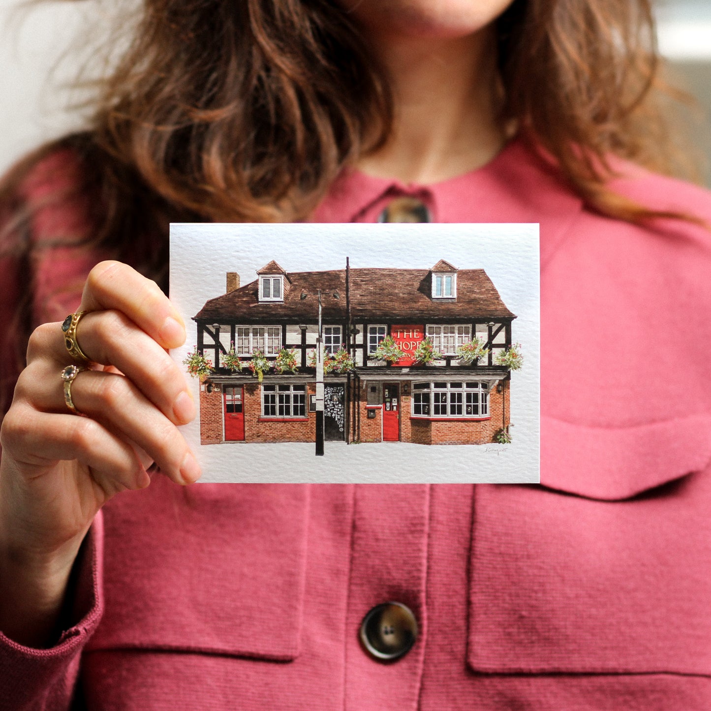 Carshalton - The Hope - Greeting card with envelope