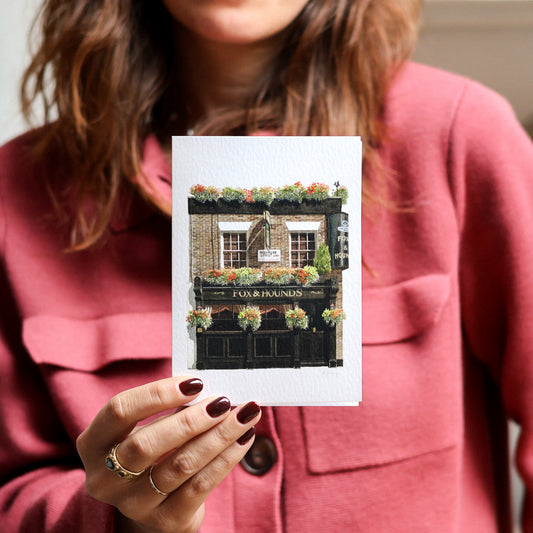 Belgravia - The Fox & Hounds - Greeting card with envelope - Chelsea