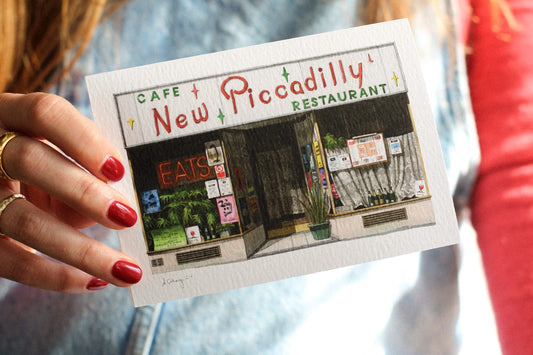 Central - New Piccadilly Cafe - Greeting card with envelope