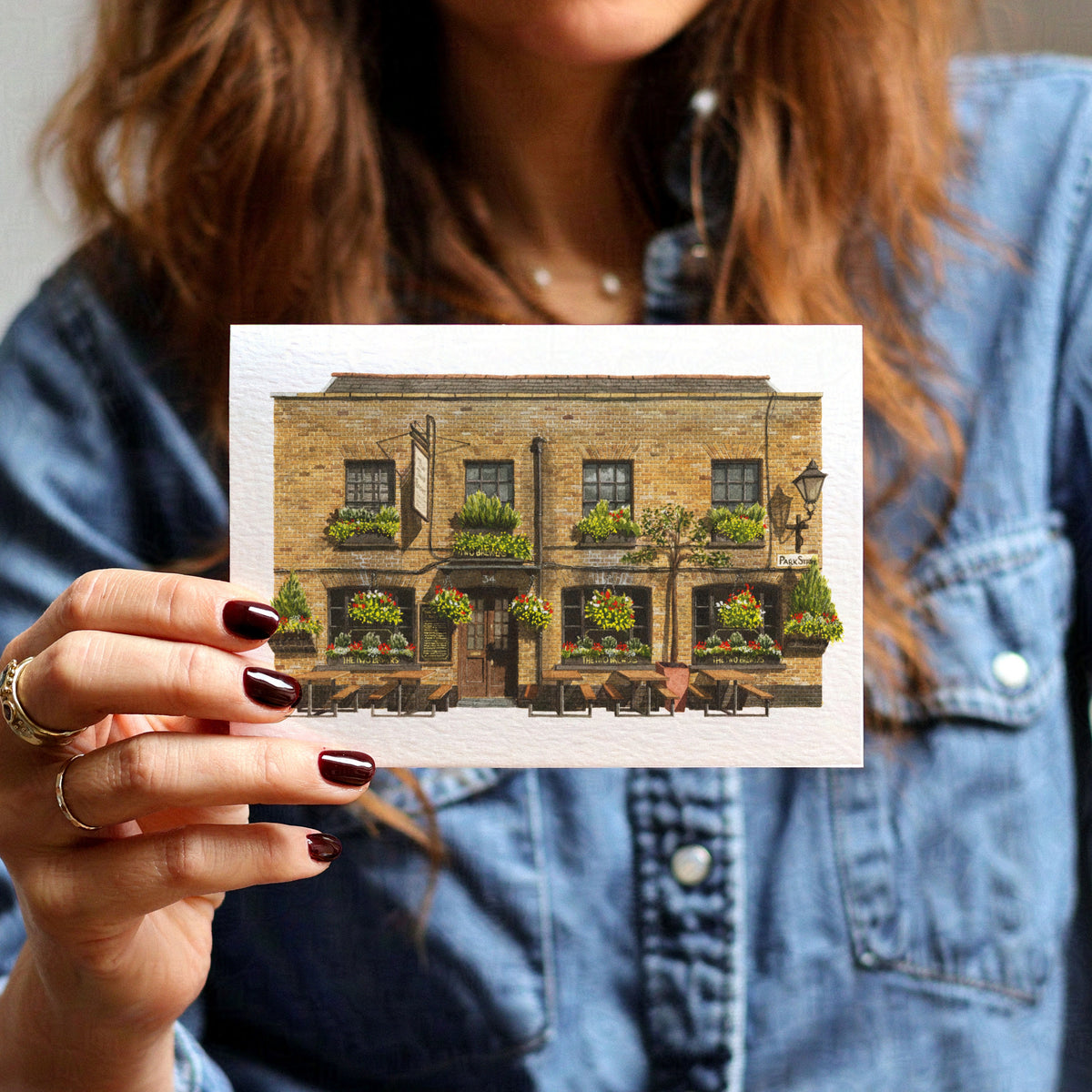 The Two Brewers Windsor - Greeting card with envelope  - London Art - Watercolour illustration
