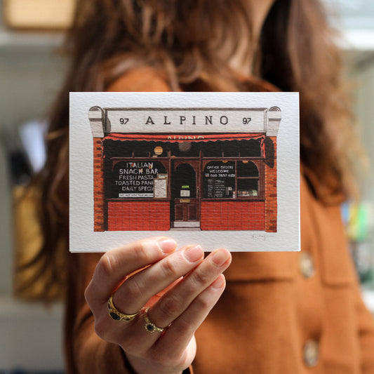 Angel - Alpino Cafe - Greeting card with envelope