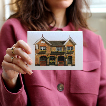 Balham - The Nightingale - Greeting card with envelope