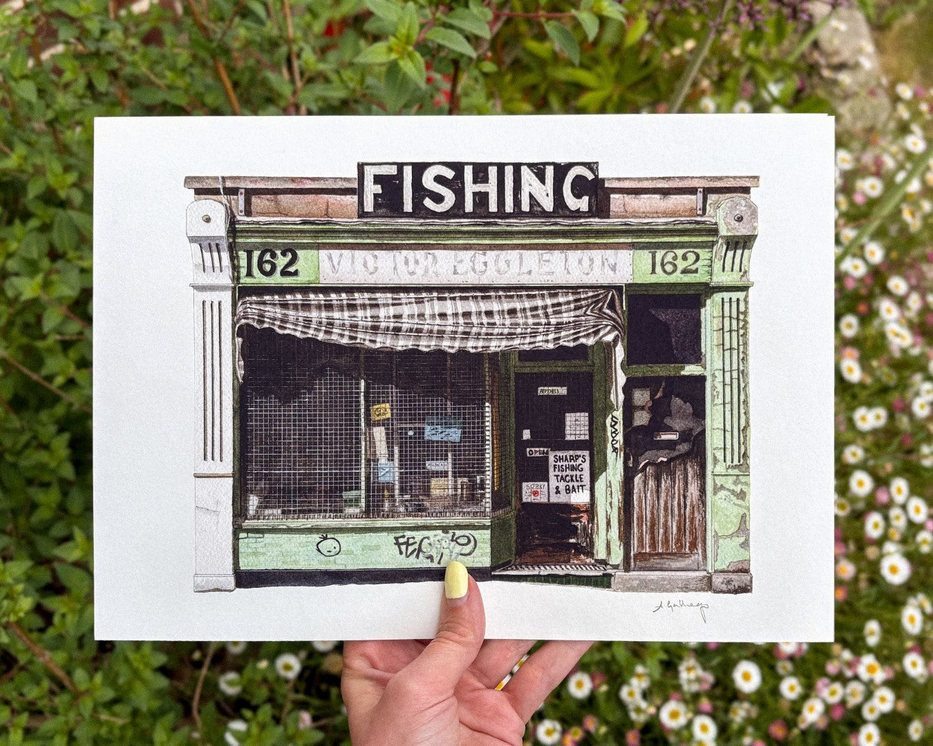 Gospel Oak - Sharp's Fishing Tackle shop - Giclée Print (unframed) - Hampstead