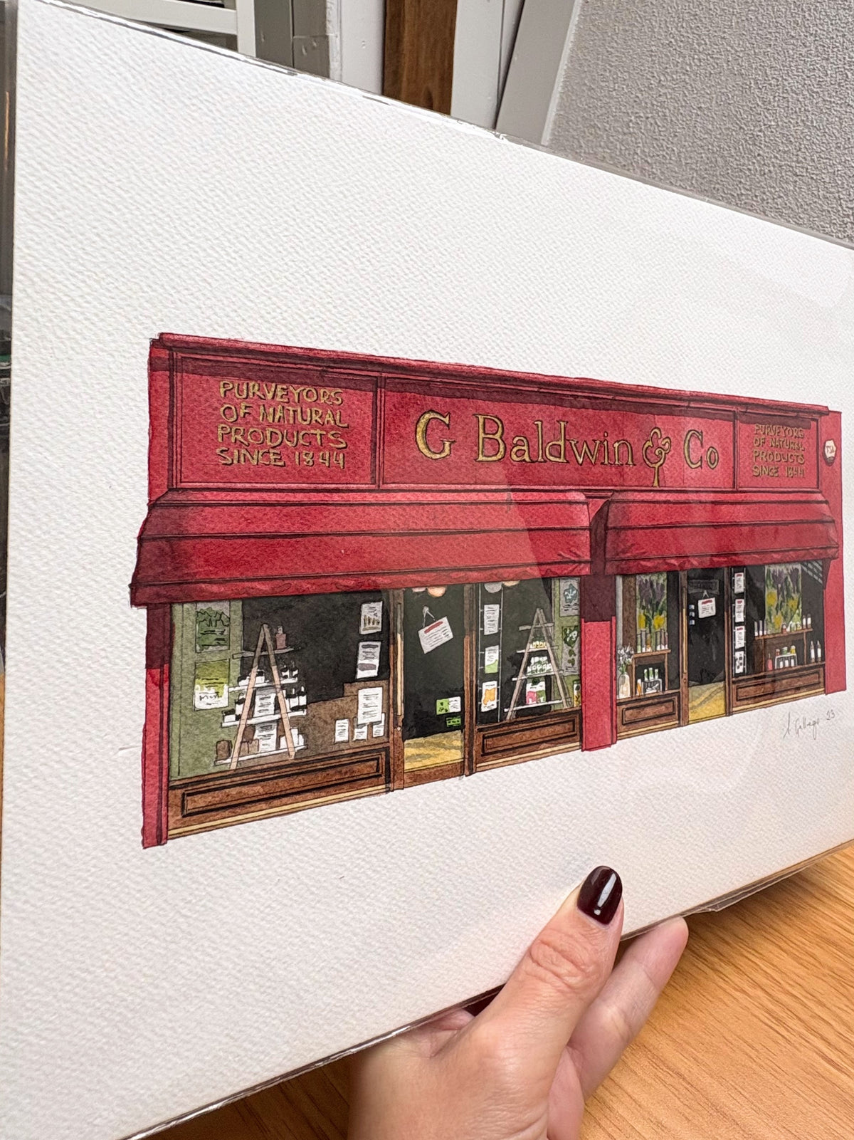 Elephant & Castle - G Baldwin - Original watercolour painting (unframed)