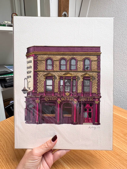 Tulse Hill - Queen of the South - Original watercolour painting (unframed)