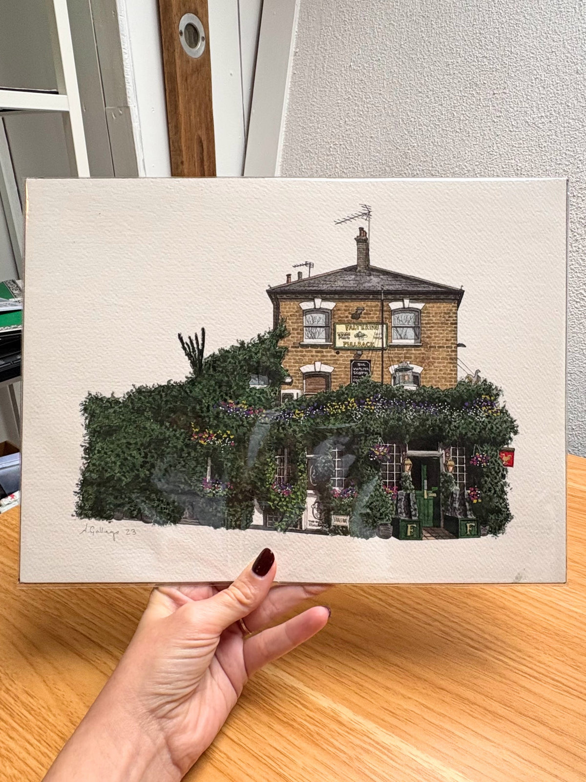 Finsbury Park - The Faltering Fullback - Original watercolour painting (unframed)