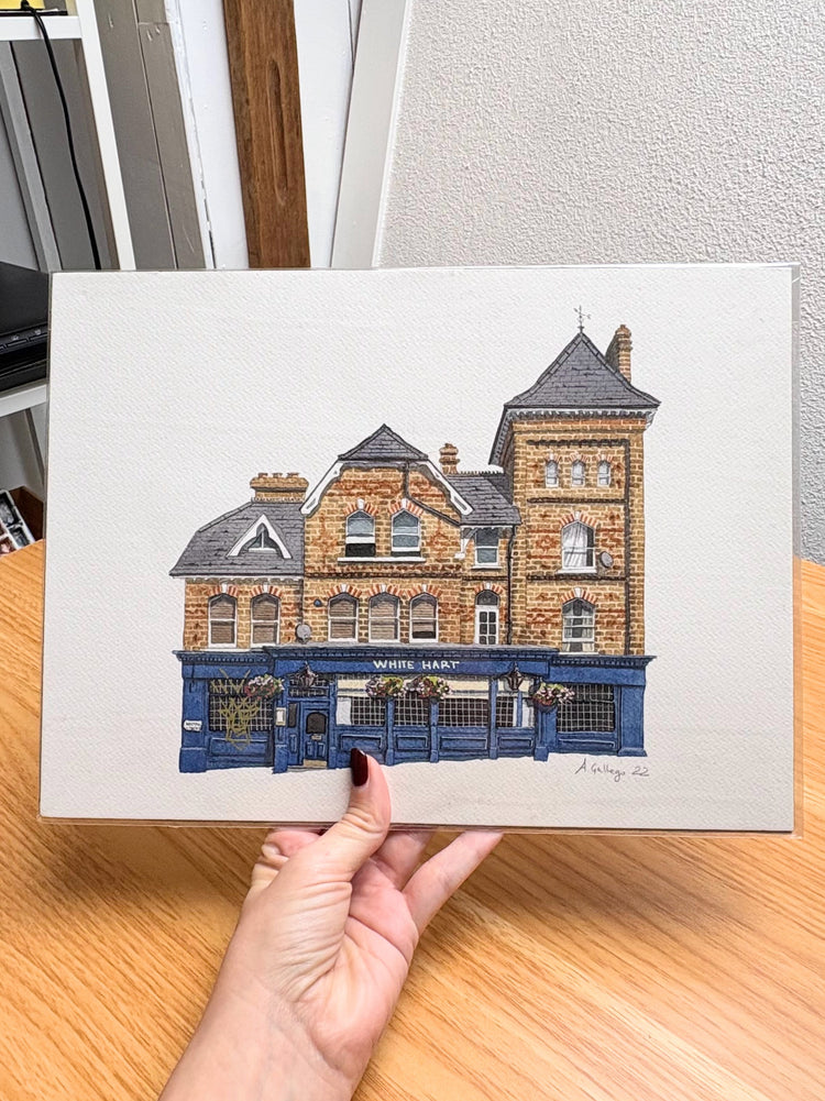 Crystal Palace - The White Hart - Original watercolour painting (unframed)