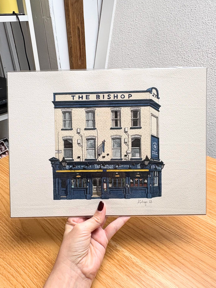 East Dulwich - The Bishop - Original watercolour painting (unframed)