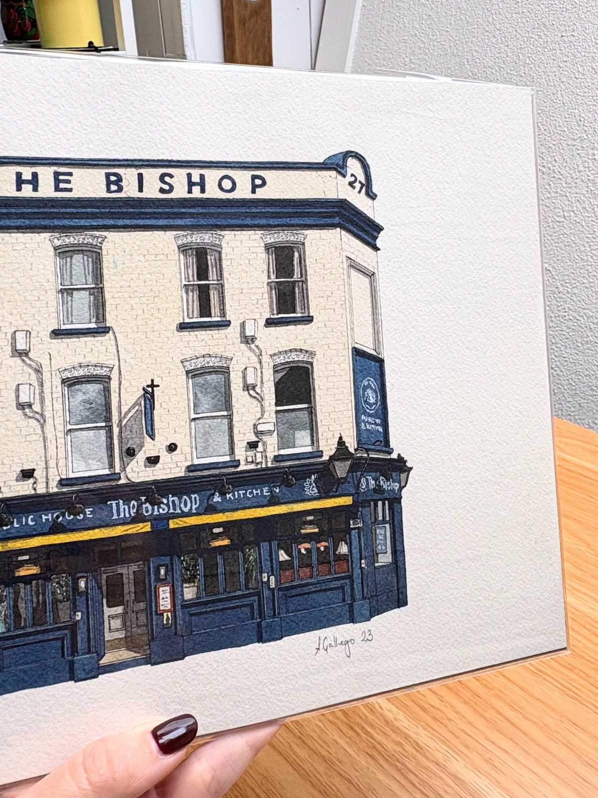 East Dulwich - The Bishop - Original watercolour painting (unframed)