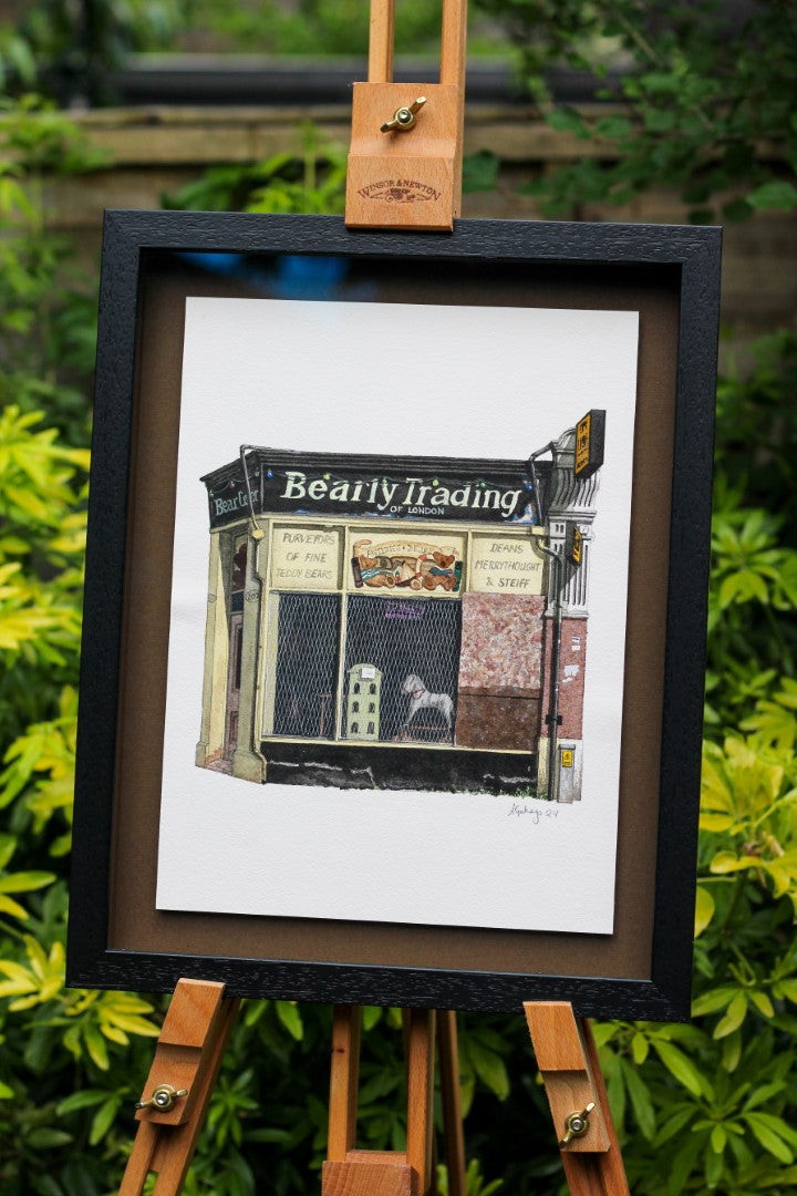 Penge - Bearly Trading - Original watercolour painting (framed)