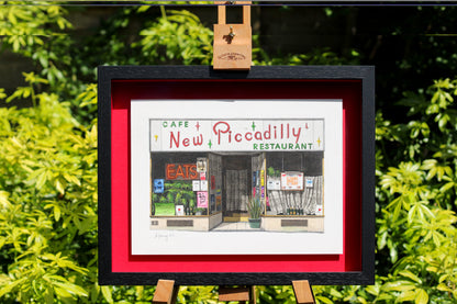 Central - New Piccadilly Cafe - Original watercolour painting (framed)