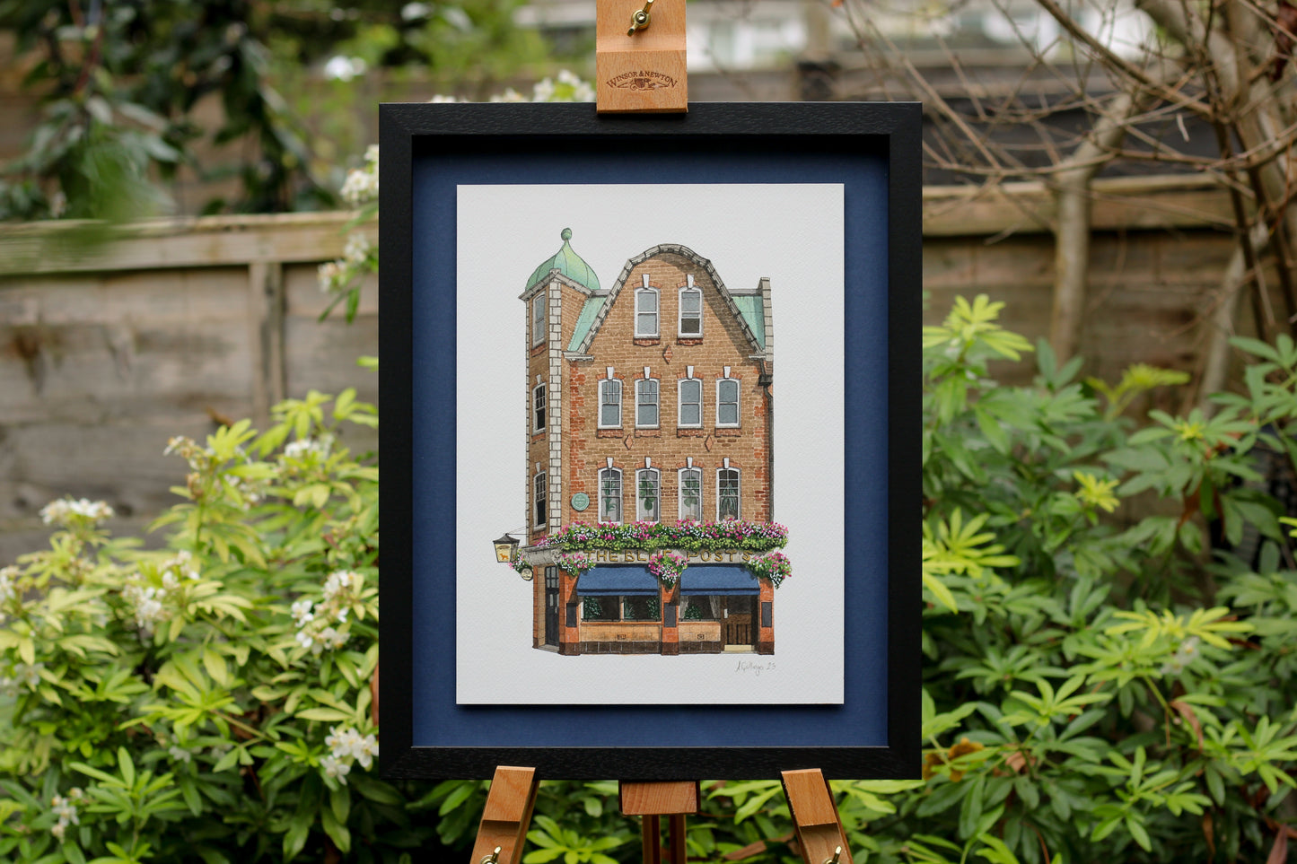 Soho - The Blue Posts - Original watercolour painting (framed)