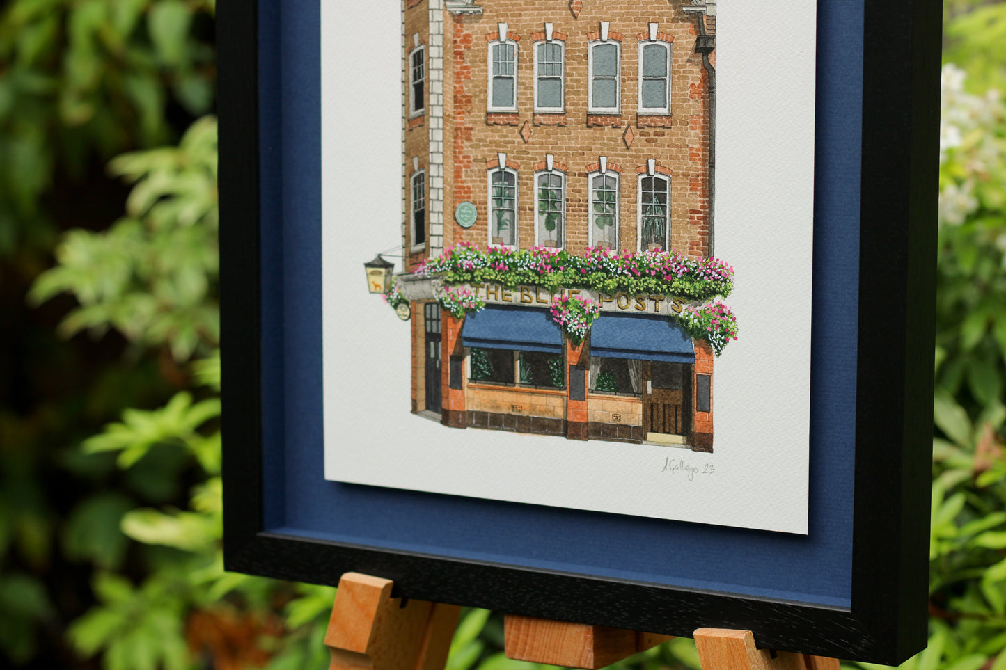 Soho - The Blue Posts - Original watercolour painting (framed)