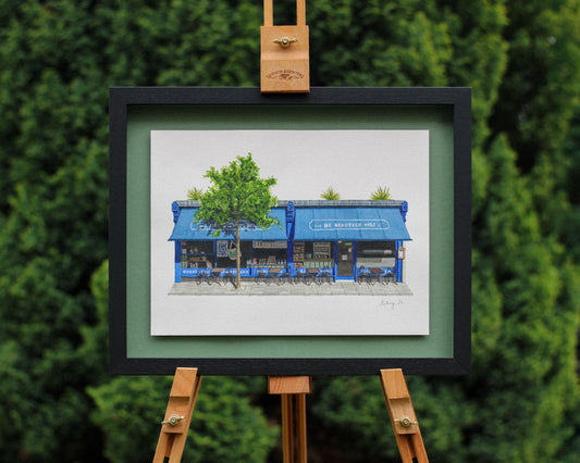 Islington - De Beauvoir Deli - Original watercolour painting (framed)