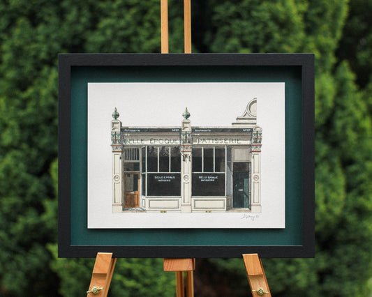 Stoke Newington - Belle Epoque Patisserie - Original watercolour painting (framed)