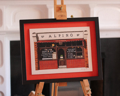 Angel - Alpino - Original watercolour painting (framed)