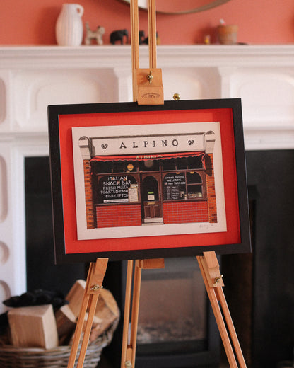 Angel - Alpino - Original watercolour painting (framed)