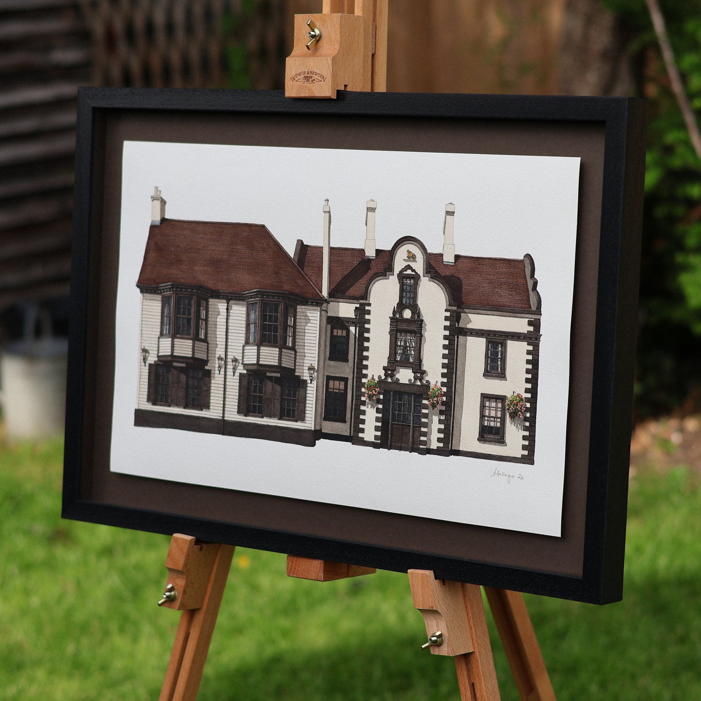 Carshalton - The Greyhound - Original watercolour painting (framed)