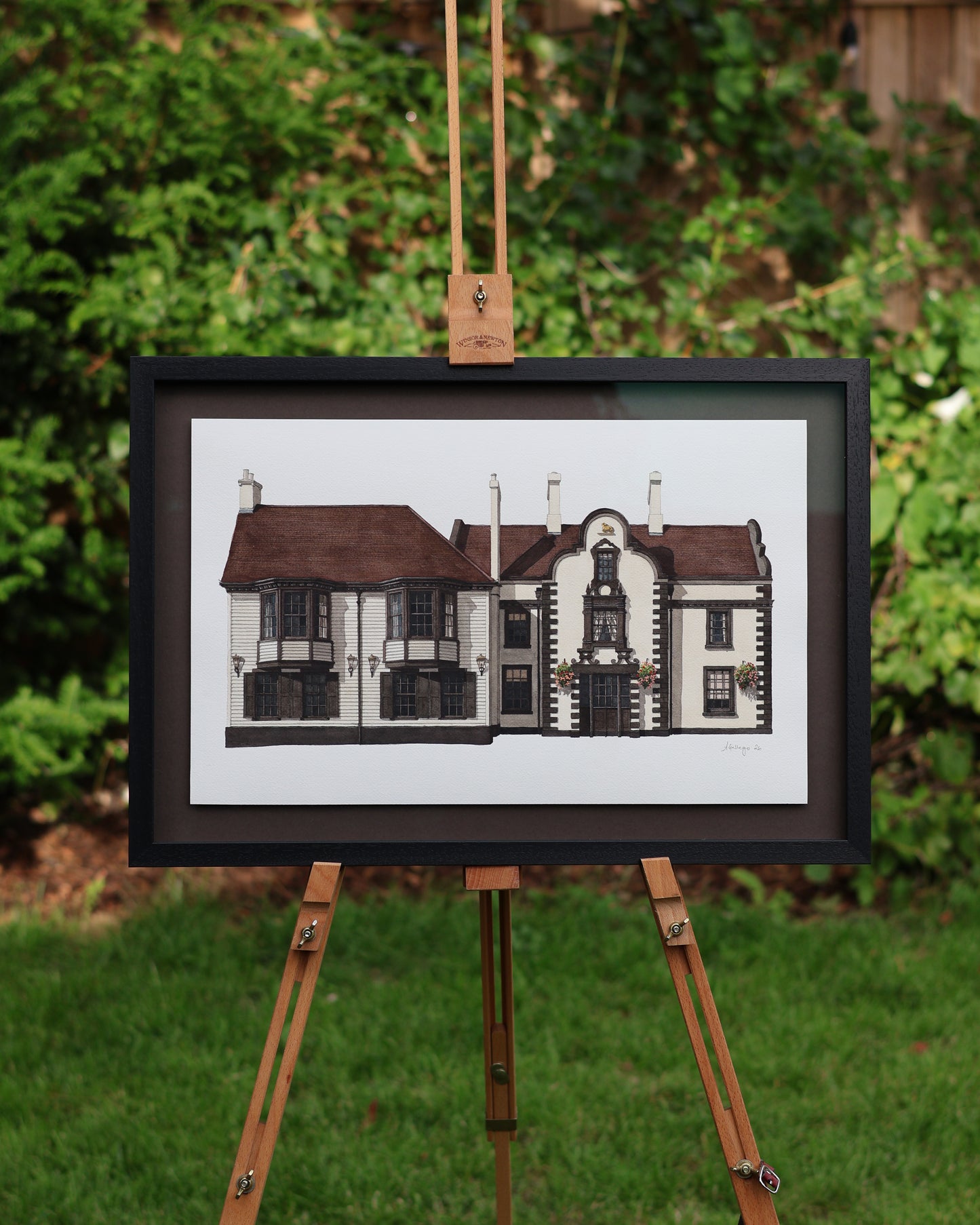Carshalton - The Greyhound - Original watercolour painting (framed)