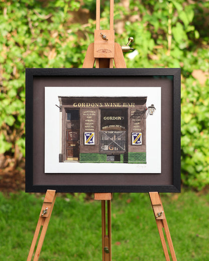 Embankment - Gordon's Wine Bar - Original watercolour painting (framed)