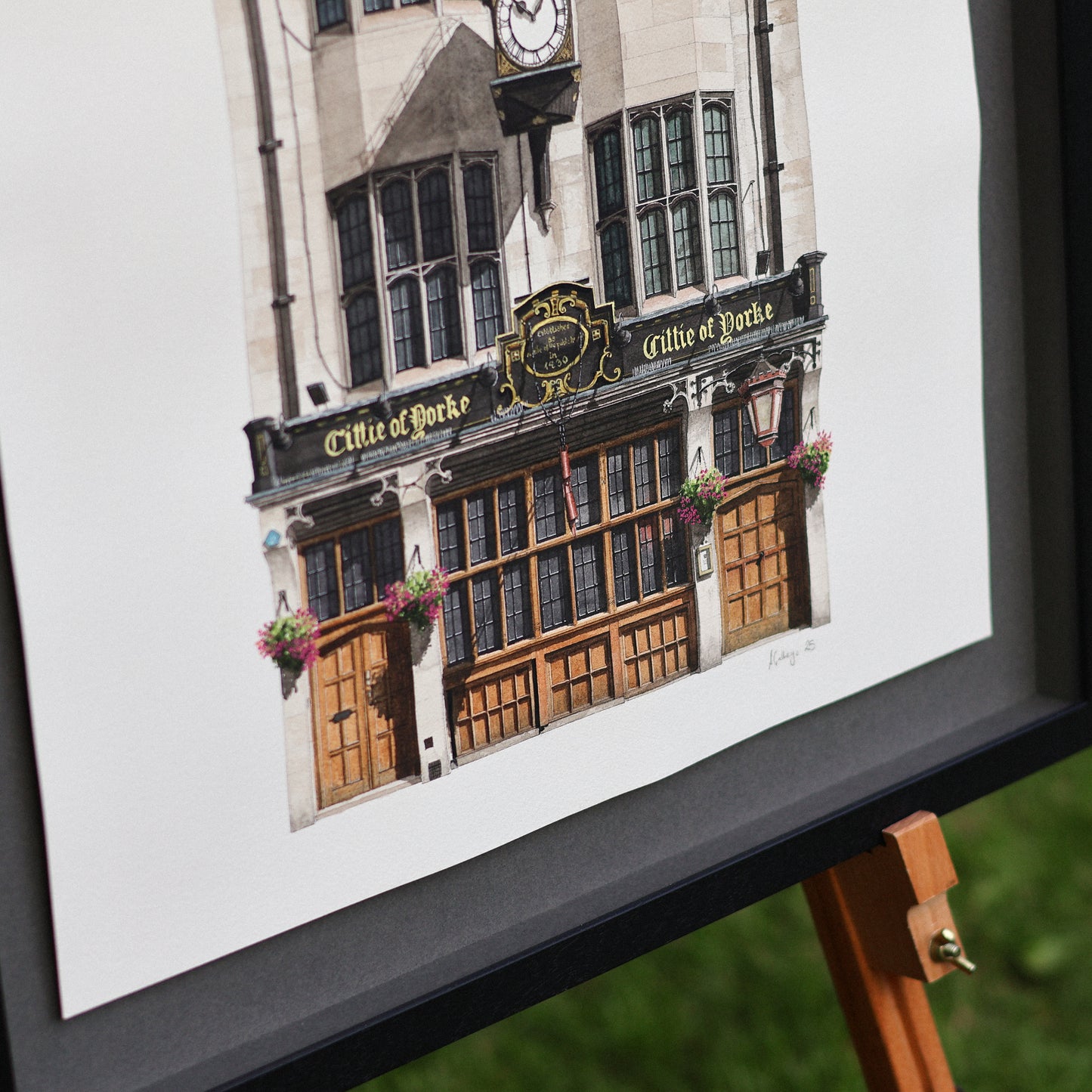 High Holborn - Cittie of Yorke - Original watercolour painting (framed)