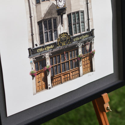 High Holborn - Cittie of Yorke - Original watercolour painting (framed)
