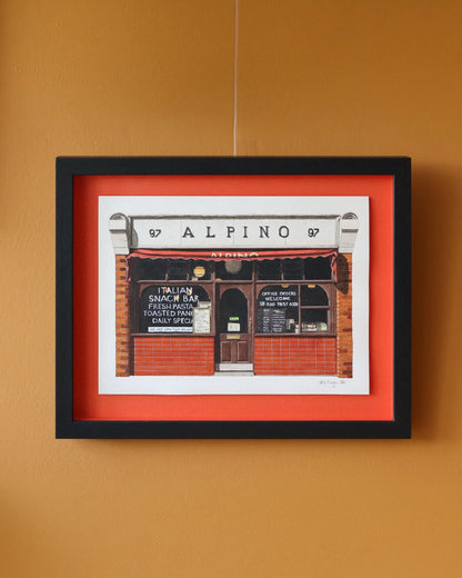 Angel - Alpino - Original watercolour painting (framed)