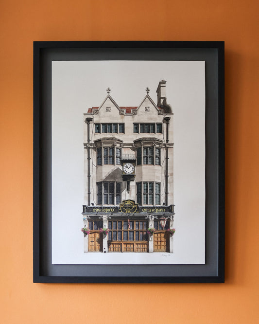 High Holborn - Cittie of Yorke - Original watercolour painting (framed)