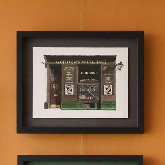 Embankment - Gordon's Wine Bar - Original watercolour painting (framed)