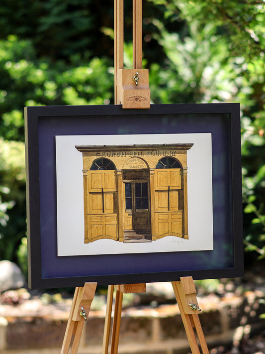 Whitechapel Bell Foundry - Original watercolour painting (framed)