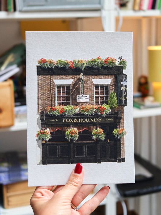 Belgravia - The Fox & Hounds Pub - Giclée Print (unframed) - Chelsea