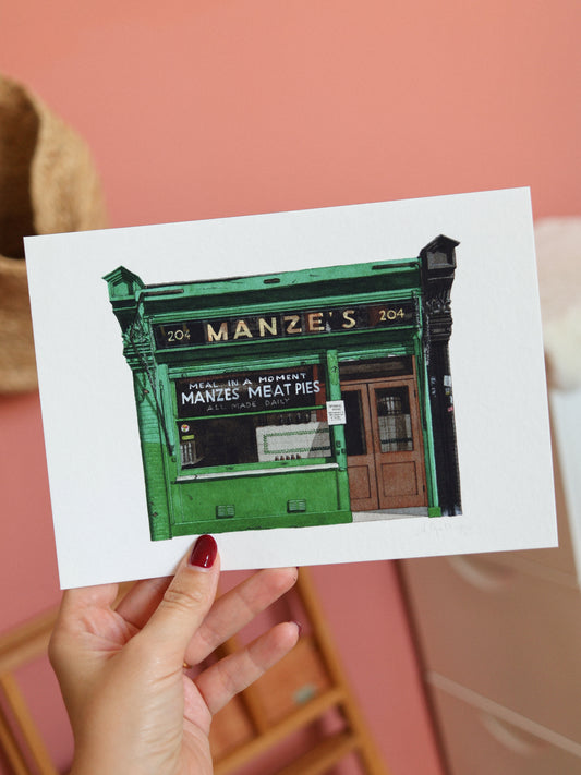 Deptford - Manze's - Pie & Mash shop - Giclée Print (unframed)