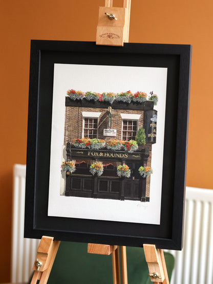 Belgravia - Fox & Hounds - Original watercolour painting (framed)