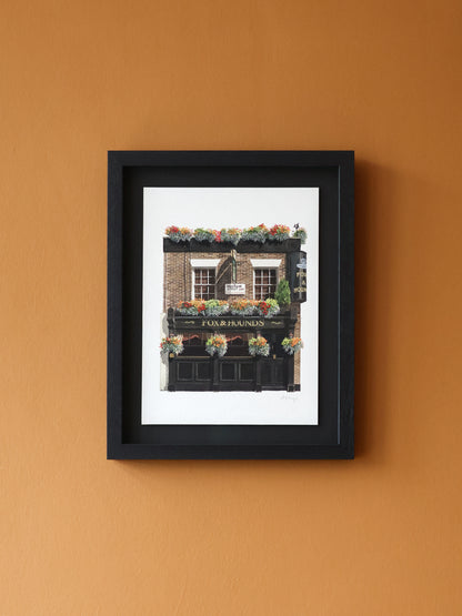 Belgravia - Fox & Hounds - Original watercolour painting (framed)
