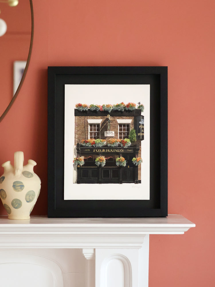Belgravia - Fox & Hounds - Original watercolour painting (framed)