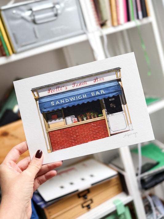 Clerkenwell - Scotti's Snack Bar - Giclée Print (unframed)