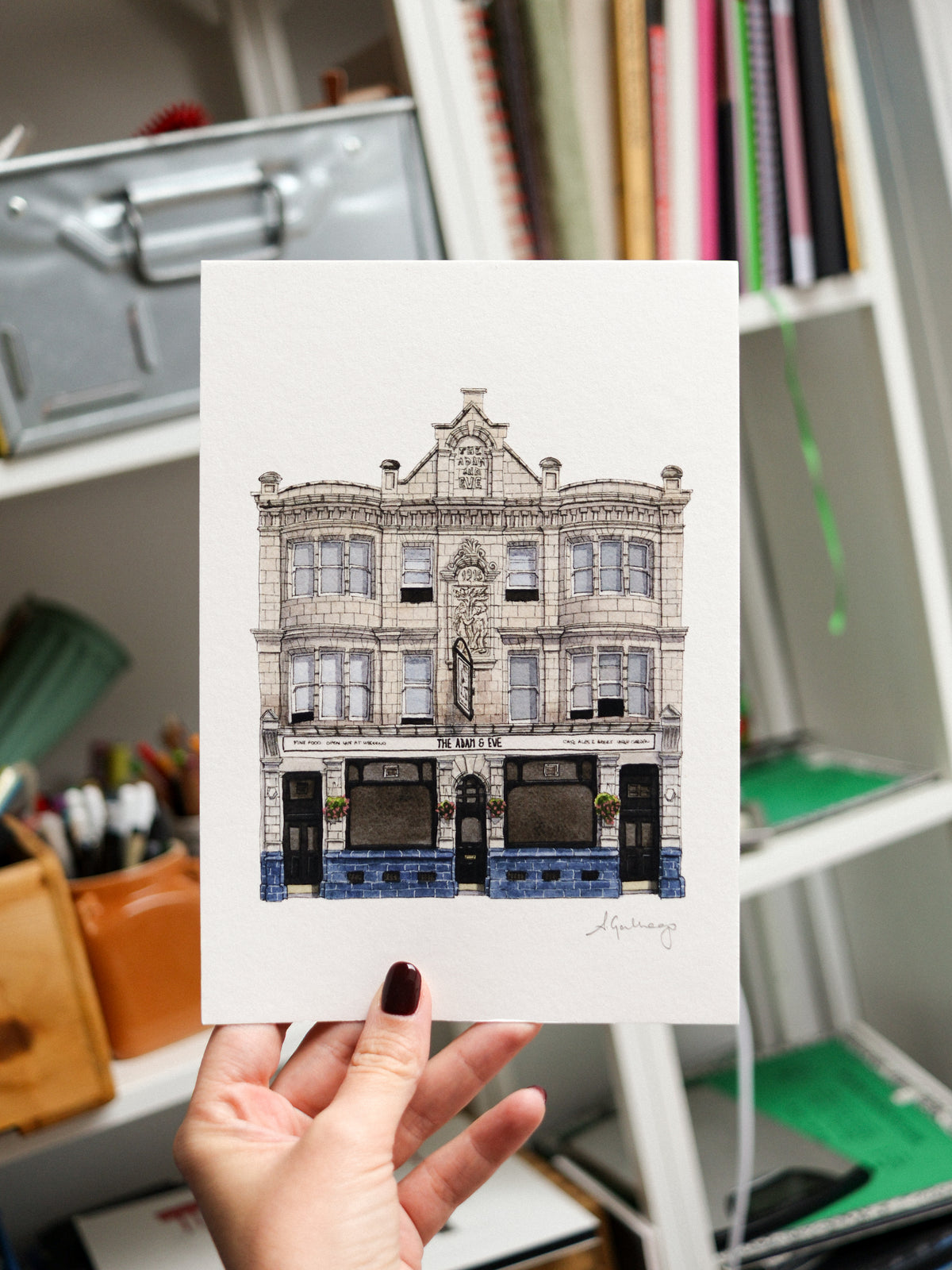 Hackney - Adam and Eve Pub - Giclée Print (unframed) - Homerton