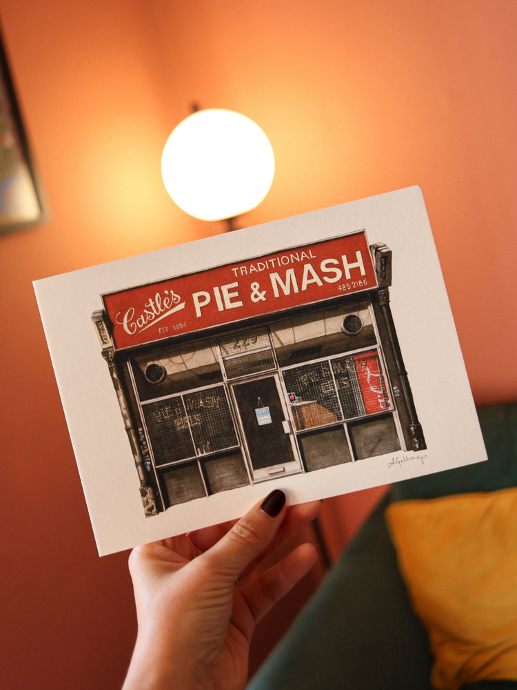 Camden - Castle's Pie & Mash shop - Giclée Print (unframed)