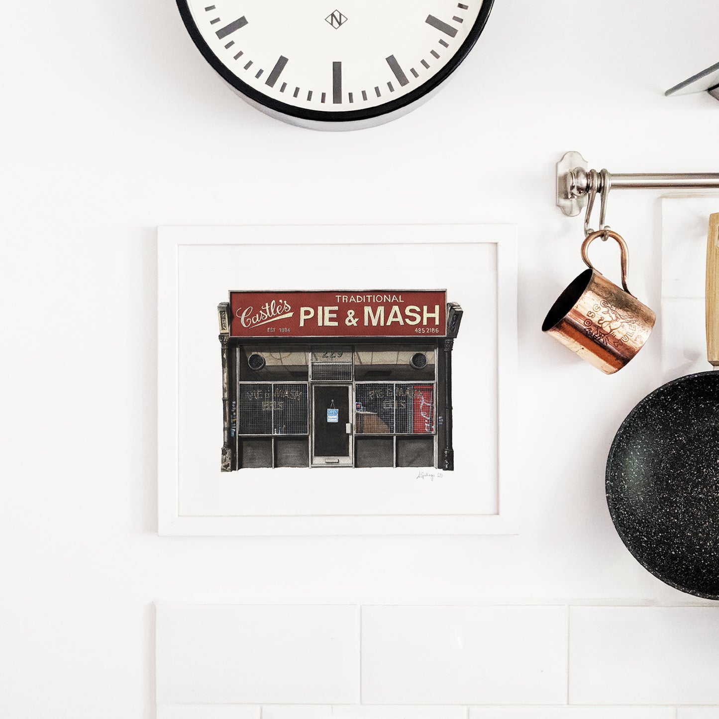 Camden - Castle's Pie & Mash shop - Giclée Print (unframed)