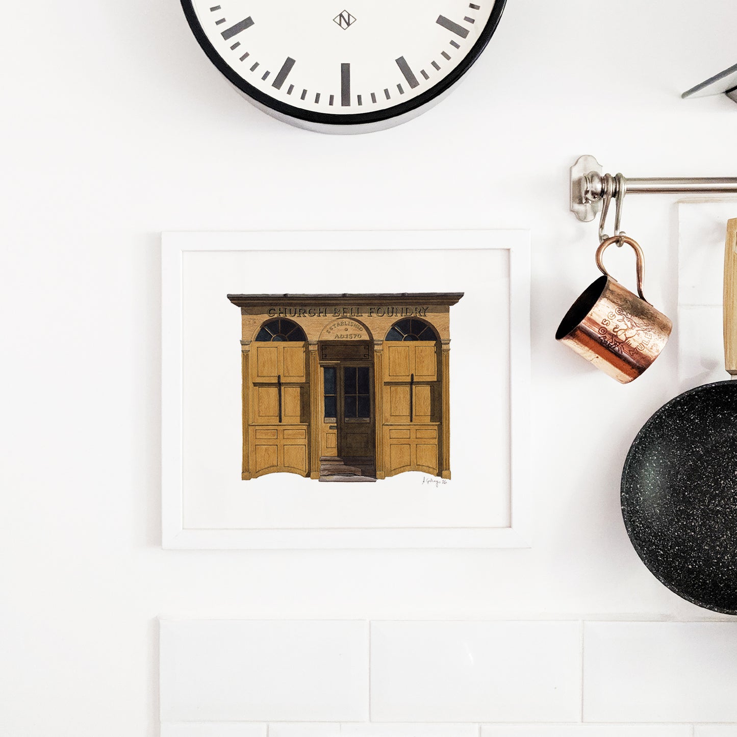 Whitechapel Church Bell Foundry - Giclée Print (unframed) - East London