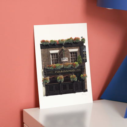Belgravia - The Fox & Hounds Pub - Giclée Print (unframed) - Chelsea