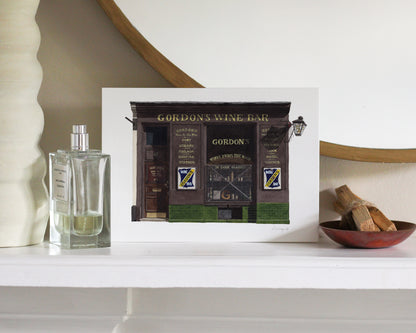 Gordon's Wine Bar London Art - Giclée Print (unframed)