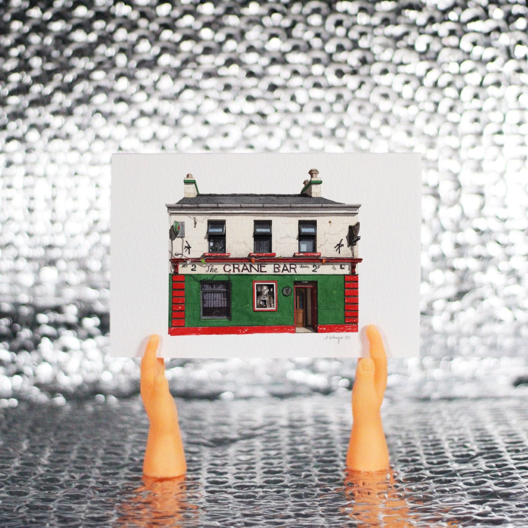 Galway - The Crane Bar - Greeting card with envelope - Ireland