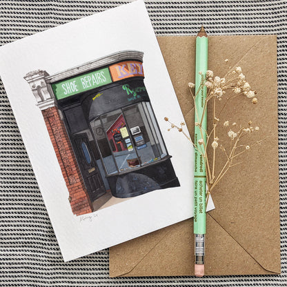 Streatham - Rycroft's - Shoe repair shop - Greeting card with envelope