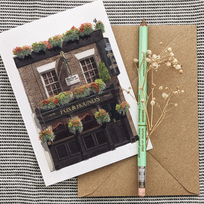 Belgravia - The Fox & Hounds - Greeting card with envelope - Chelsea