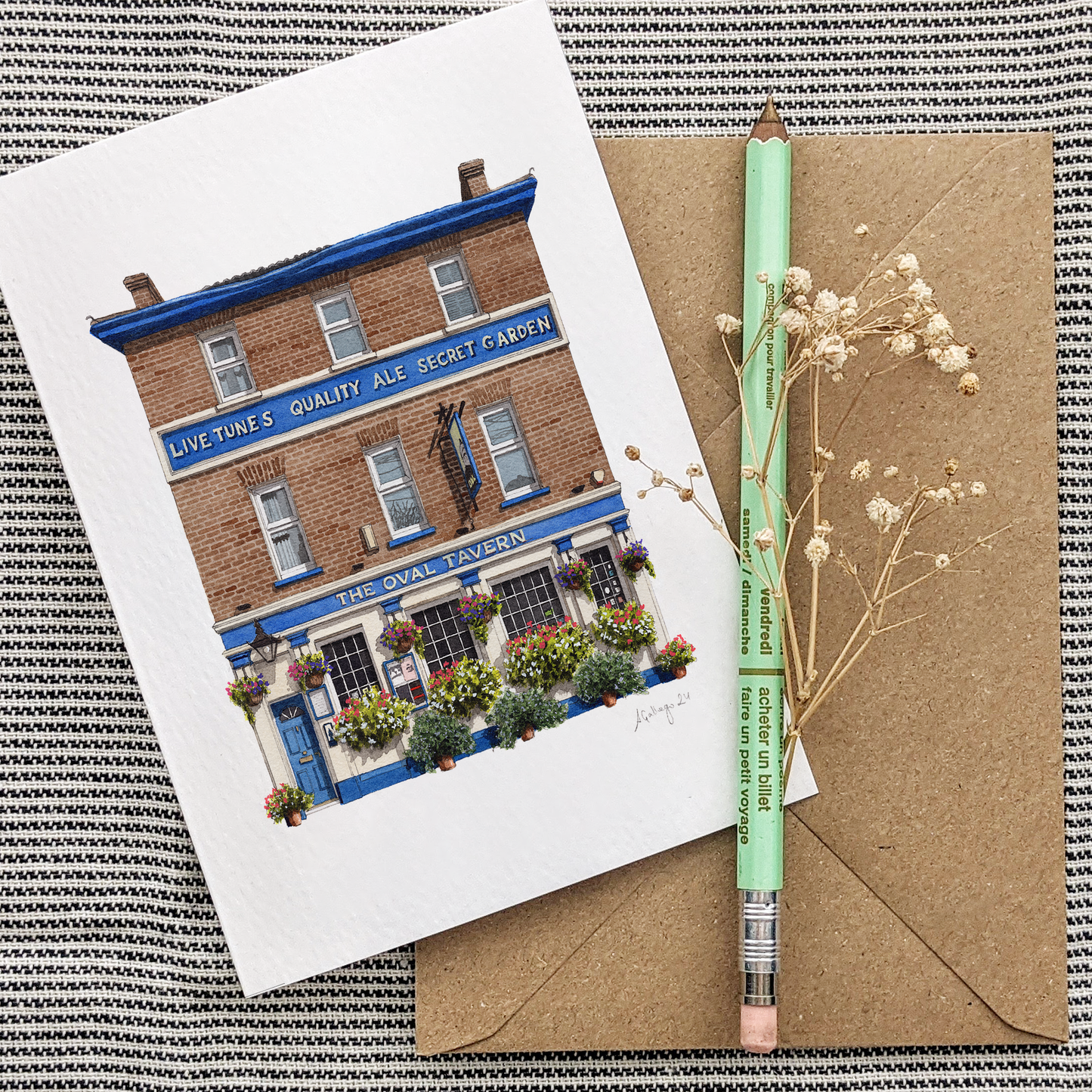 Croydon - The Oval Tavern - Greeting card with envelope
