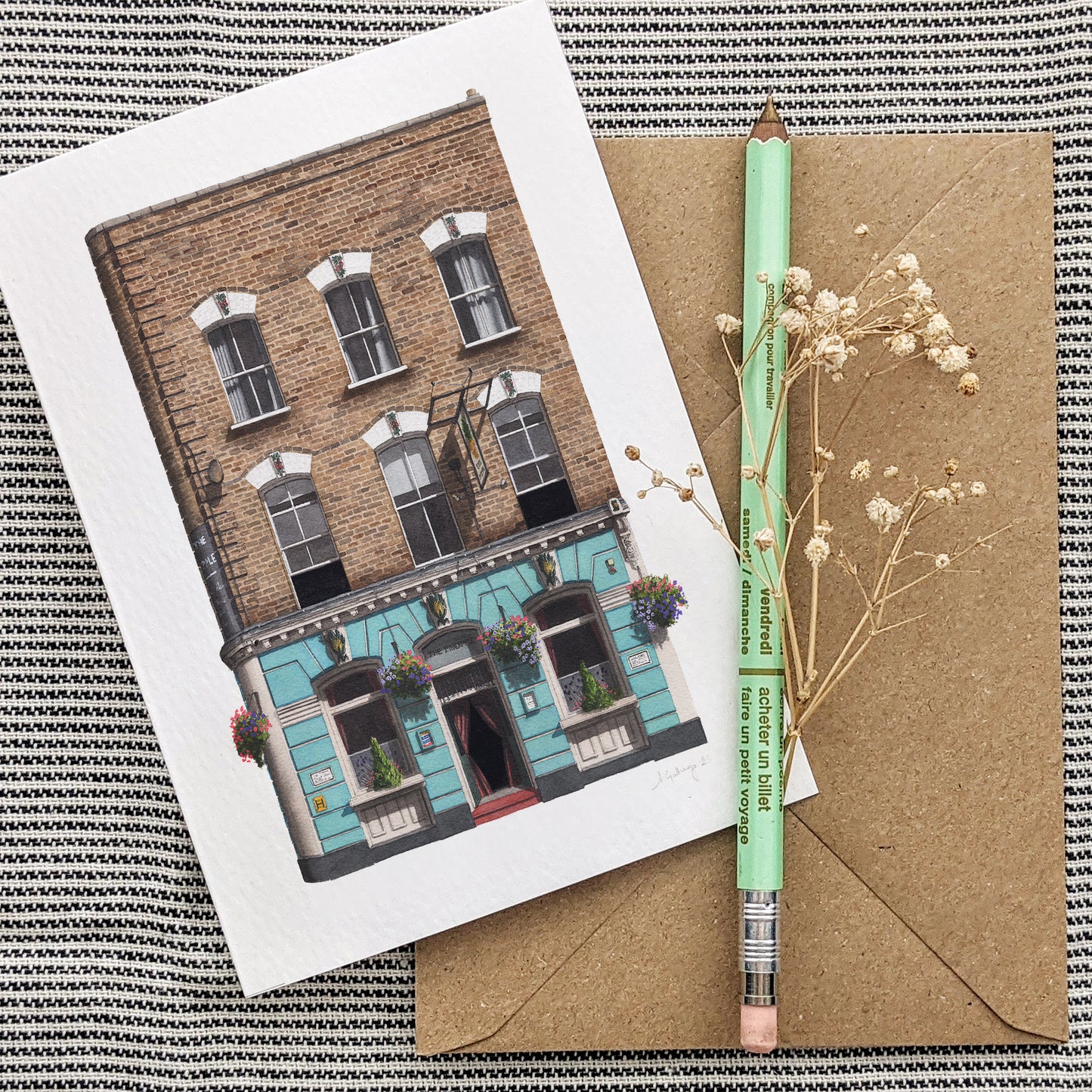 Kentish Town - The Pineapple pub - Greeting card with envelope