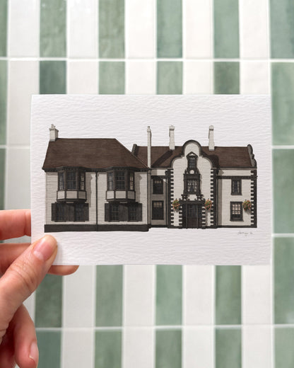 Carshalton - The Greyhound - Greeting card with envelope