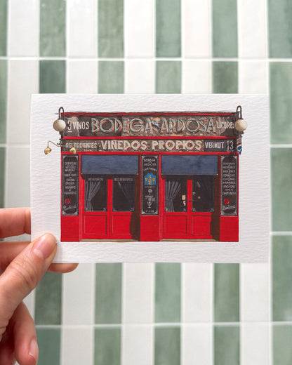 Bodega de la Ardosa Madrid - Greeting card with envelope